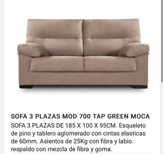 Sofa 2 plazas 140cm a estrenar Madrid