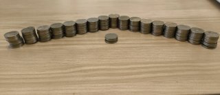174 monedas 5 pesetas doradas