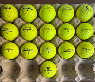 Lote 16 bolas golf Inesis fluor