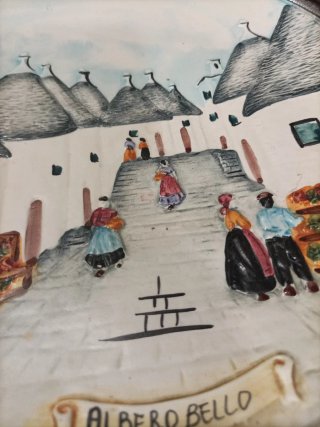 Plato Artesanía Italiana Alberobello