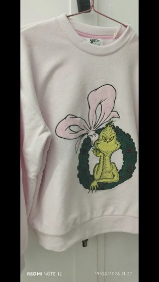 Sudadera Grinch con lazo rosa