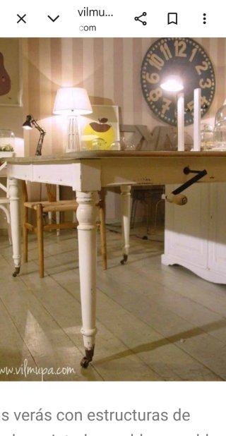 Mesa comedor extensible madera roble, con 6 sillas