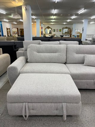 Sofá Cama Multifunción Con Arcón Gris