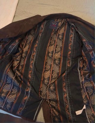 Chaqueta de Piel Paul & Shark Marrón