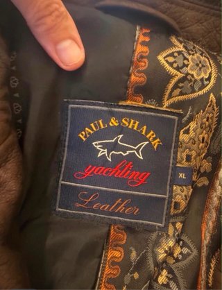 Chaqueta de Piel Paul & Shark Marrón