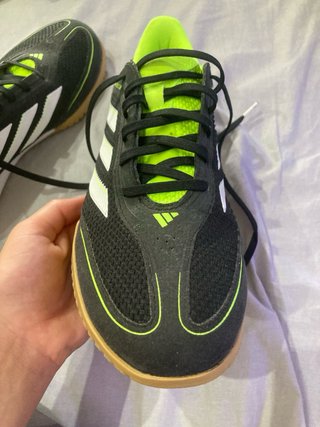 Zapatillas fútbol sala Adidas negras y verdes