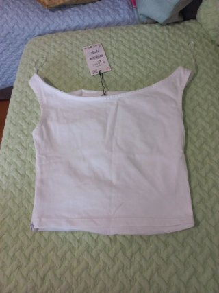 Top Zara Blanco Talla S