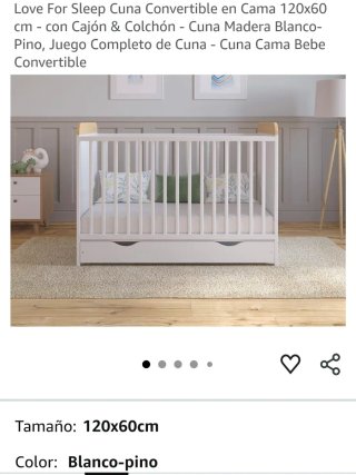 Cuna convertible 120x60