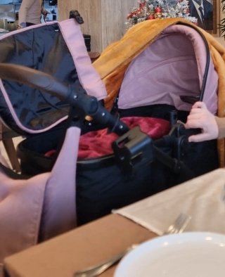 Carrito de bebé rosa