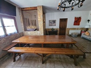 Mesa rústica madera maciza estilo clásico rústico