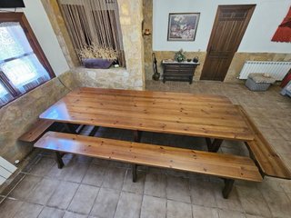 Mesa rústica madera maciza estilo clásico rústico