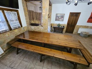 Mesa rústica madera maciza estilo clásico rústico
