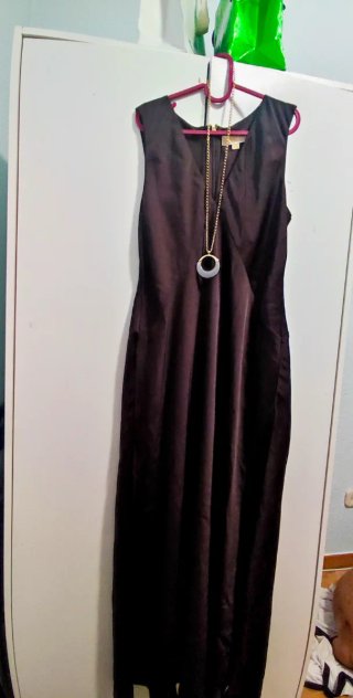 Vestido largo marrón