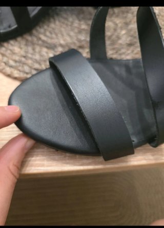 Sandalias tacón negras talla 38