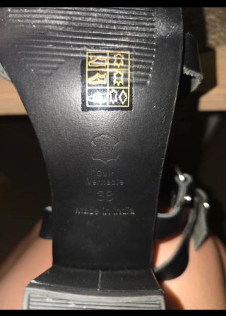 Sandalias tacón negras talla 38