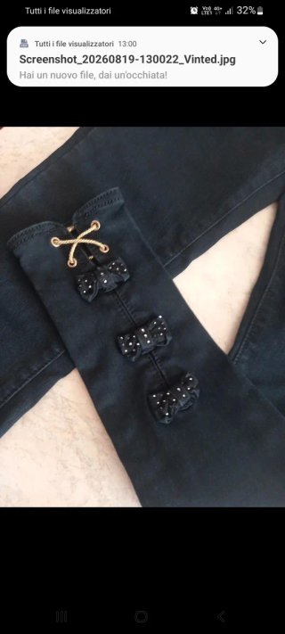 Pantaloni donna neri con fiocchi