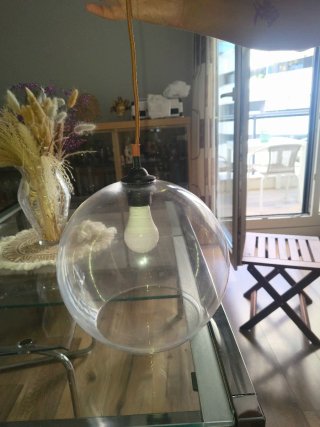 Lámpara colgante de cristal esférica