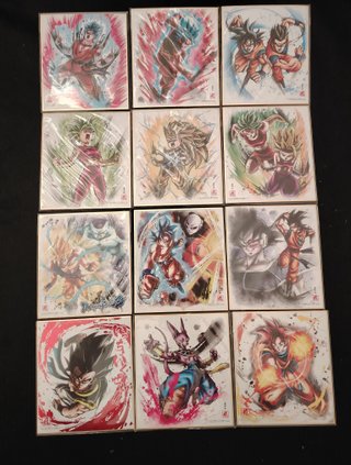 Lote dragon ball láminas shikishi art