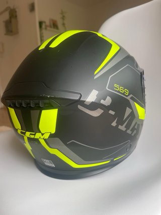 Casco Moto CGM C-MAX 569 Negro/Amarillo Talla XXl