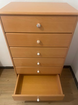 Cómoda Cajonera Madera 7 Cajones