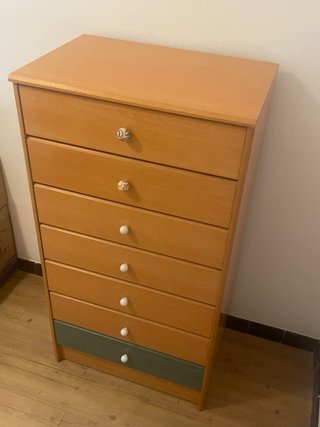 Cómoda Cajonera Madera 7 Cajones