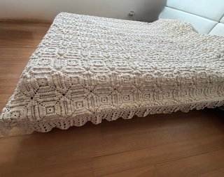 Colcha Ganchillo Vintage Feita à Mão