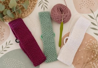Diademas tejidas a crochet