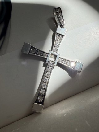 Colgante Cruz Plata con Circonitas
