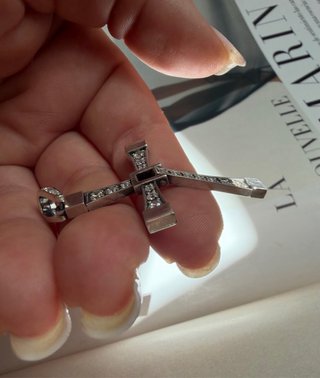 Colgante Cruz Plata con Circonitas