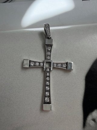 Colgante Cruz Plata con Circonitas