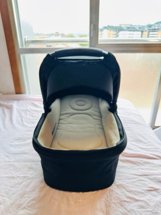 Capazo Jane Sweet Cloud Negro Con Brújula Nuevo