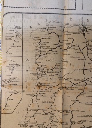 Mapa Ferrocarriles España Portugal 1930