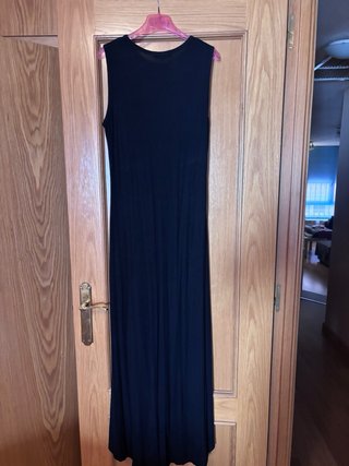 Vestido Negro Camaleonica largo asimetrico