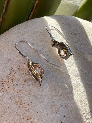 Pendientes Flor Tallados a Mano