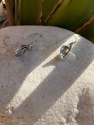 Pendientes Flor Tallados a Mano