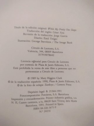 Libro: "Mientras mi preciosa duerme"