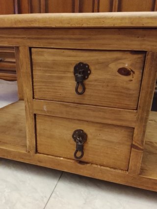 Mesa de centro madera y cristal