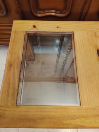 Mesa de centro madera y cristal