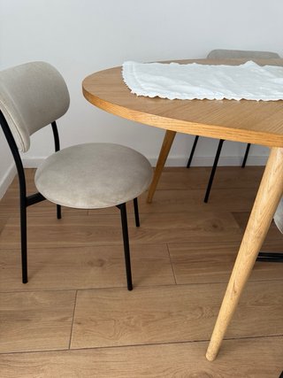 Mesa ovalada y 6 sillas