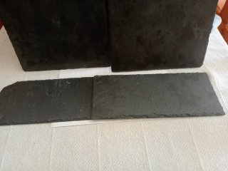 4 Platos de Pizarra Natural