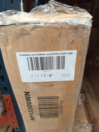 Costway Paraguas doble con manivela