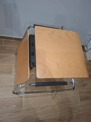 Silla convertible en mesa madera y metal