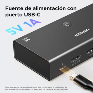 Switch HDMI 2.1 UGREEN 3 Entradas 1 Salida