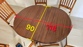 Mesa extensible madera maciza