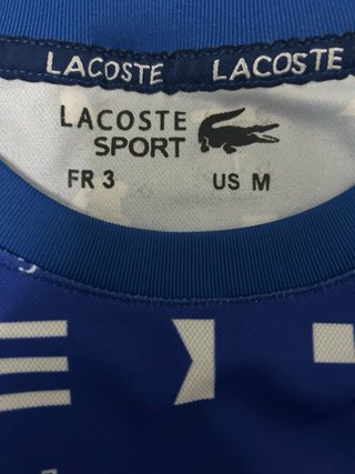Camiseta Lacoste M Azul Estampada