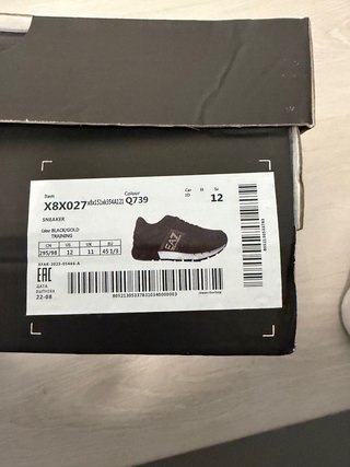 EA7 Emporio Armani Zapatillas Negras Doradas