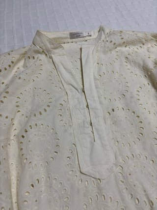 Vestido de playa blanco con bordados