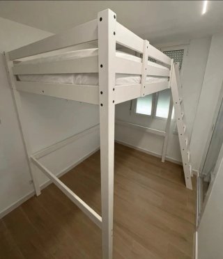 Estructura cama alta Ikea Stora + colchón de regal