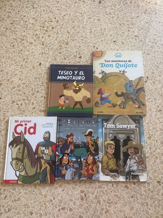 Lote 5 Libros Clásicos Infantiles El Cid Quijote