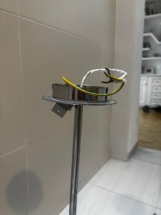 Lámpara colgante cristal y metal